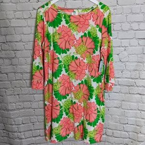 Crown & Ivy Beach Sea Turtle Floral Shift Dress XL